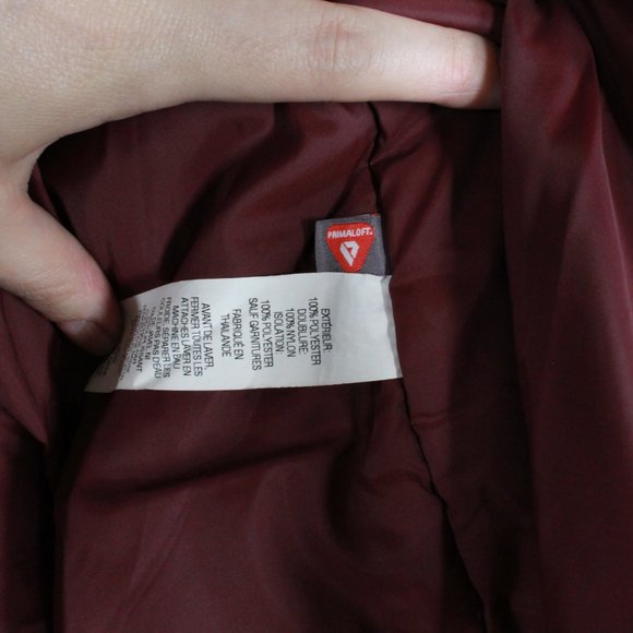 LL Bean Purple Primaloft Insulated Mid-Length Windbreaker Jacket Size XL - Picture 8 of 11